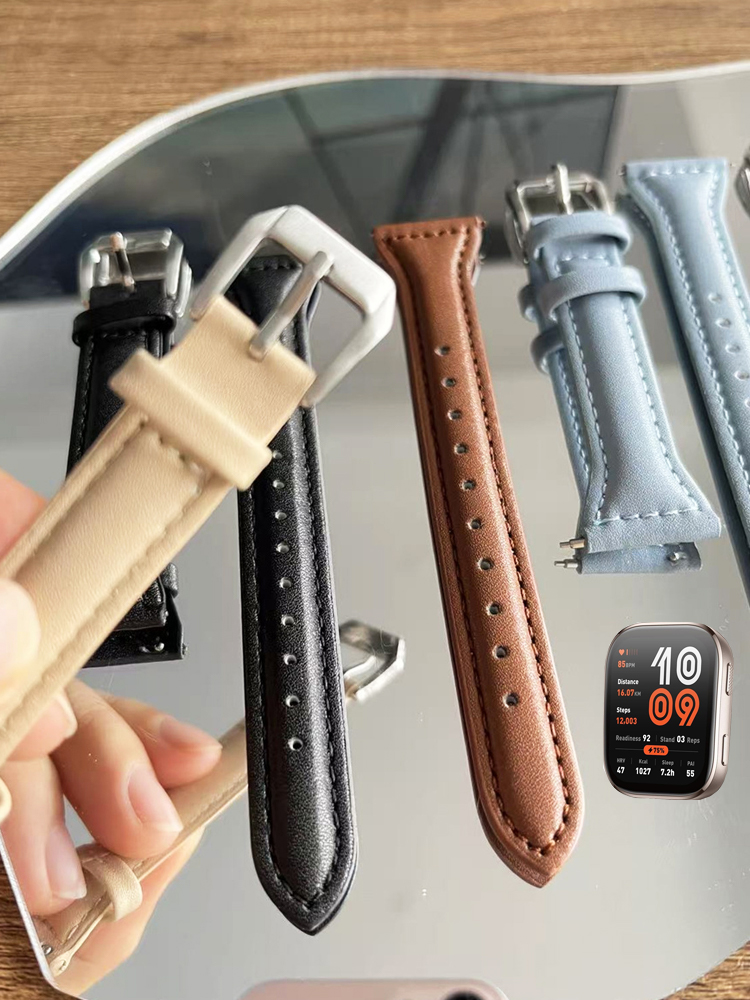 Smartwatch Slim Watches For Men - Pulseira de couro fina 20mm/22mm para
