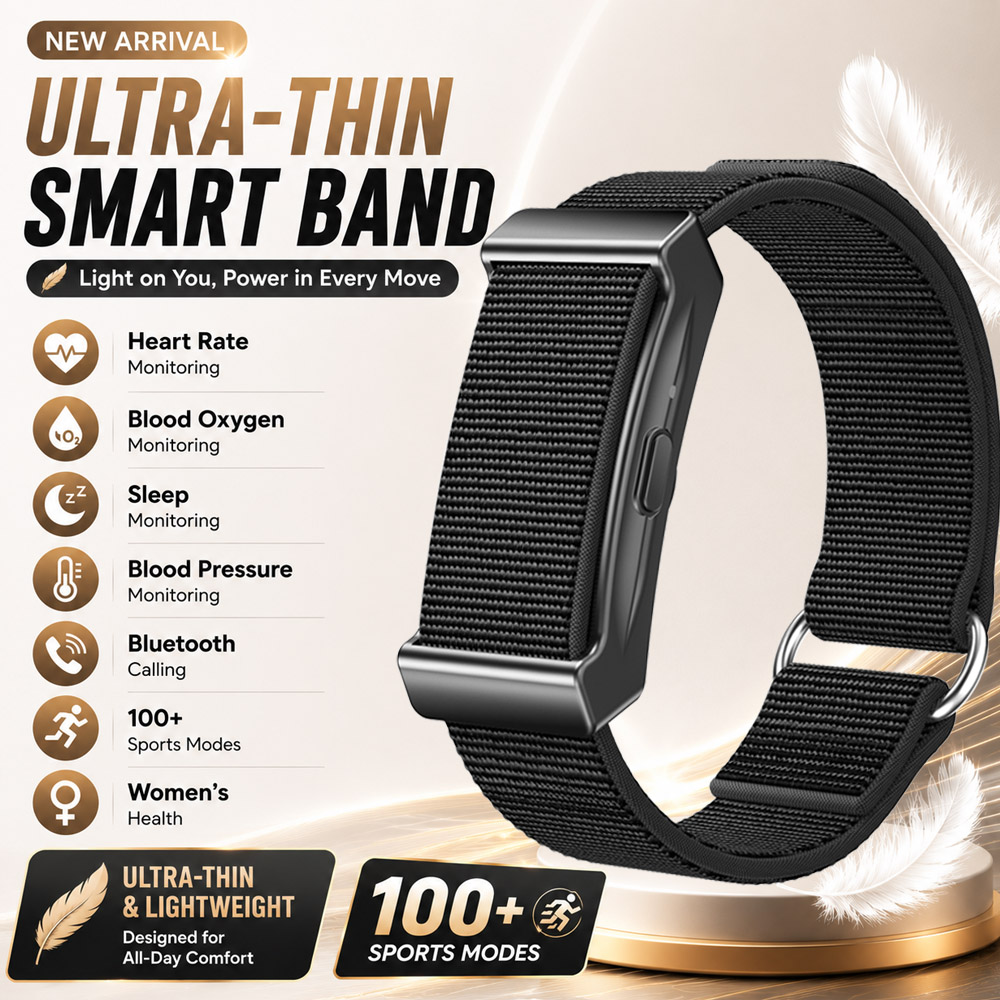 Smartwatch Slim Watches For Men - Nova Pulseira Inteligente Ultrafina 2026 para
