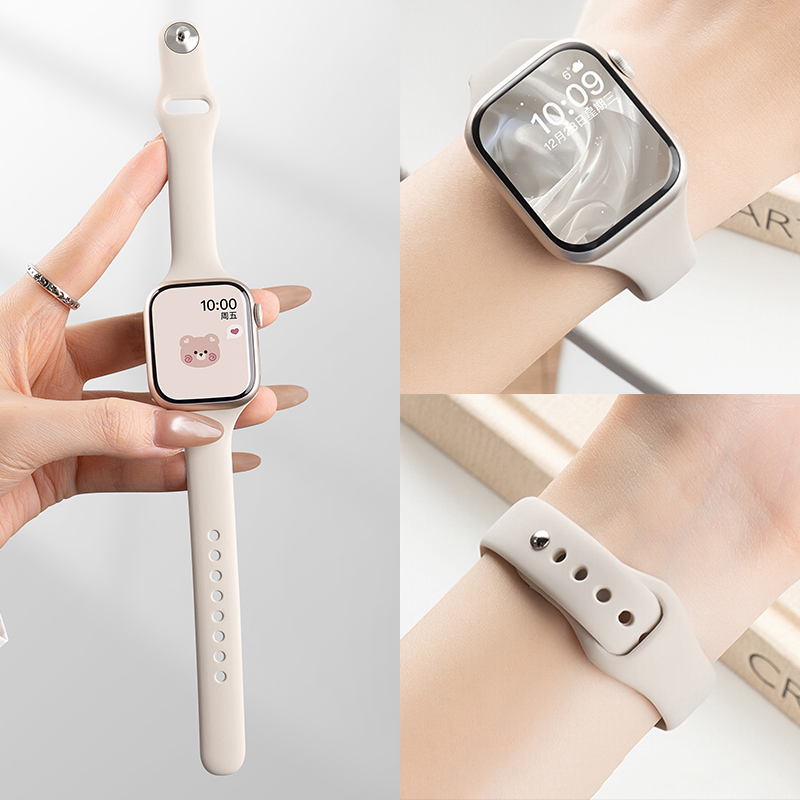 Smartwatch Slim Watches For Men - Pulseira de silicone fina para apple