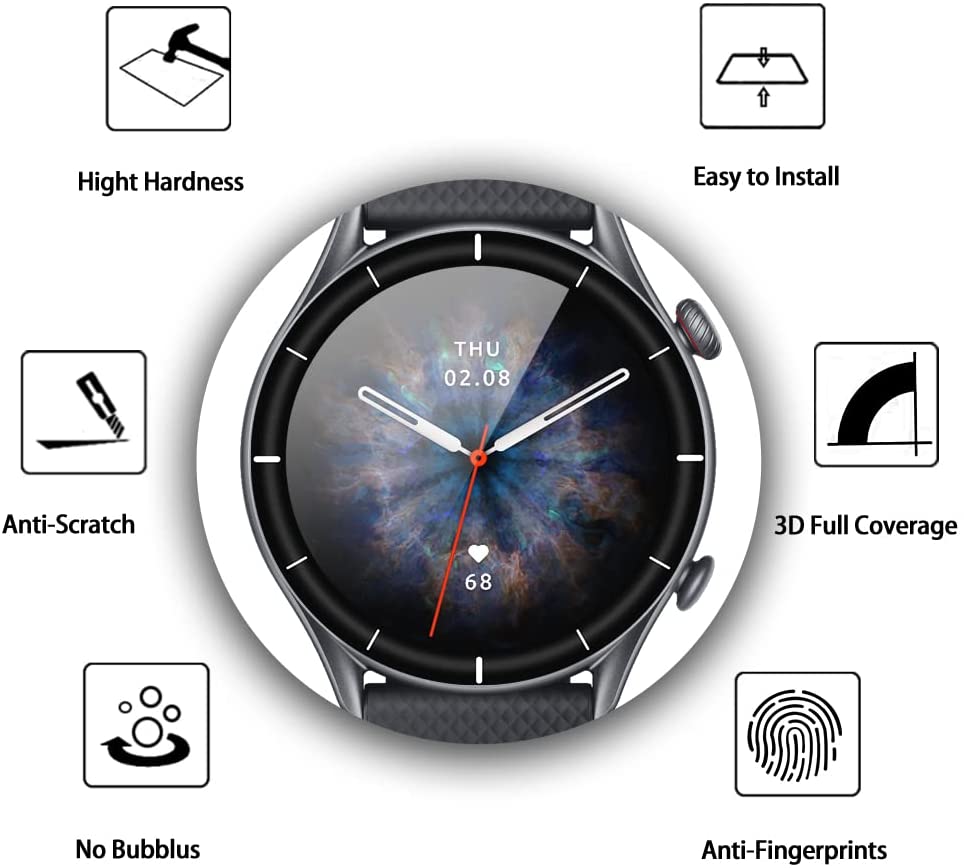 3d borda completa película pro - Smart Watch Screen Protector avaliação e preço