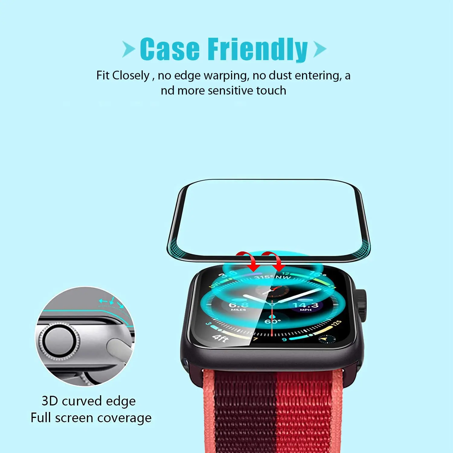 Protetor de Tela 3D em Filme T - Smart Watch Screen Protector avaliação e preço