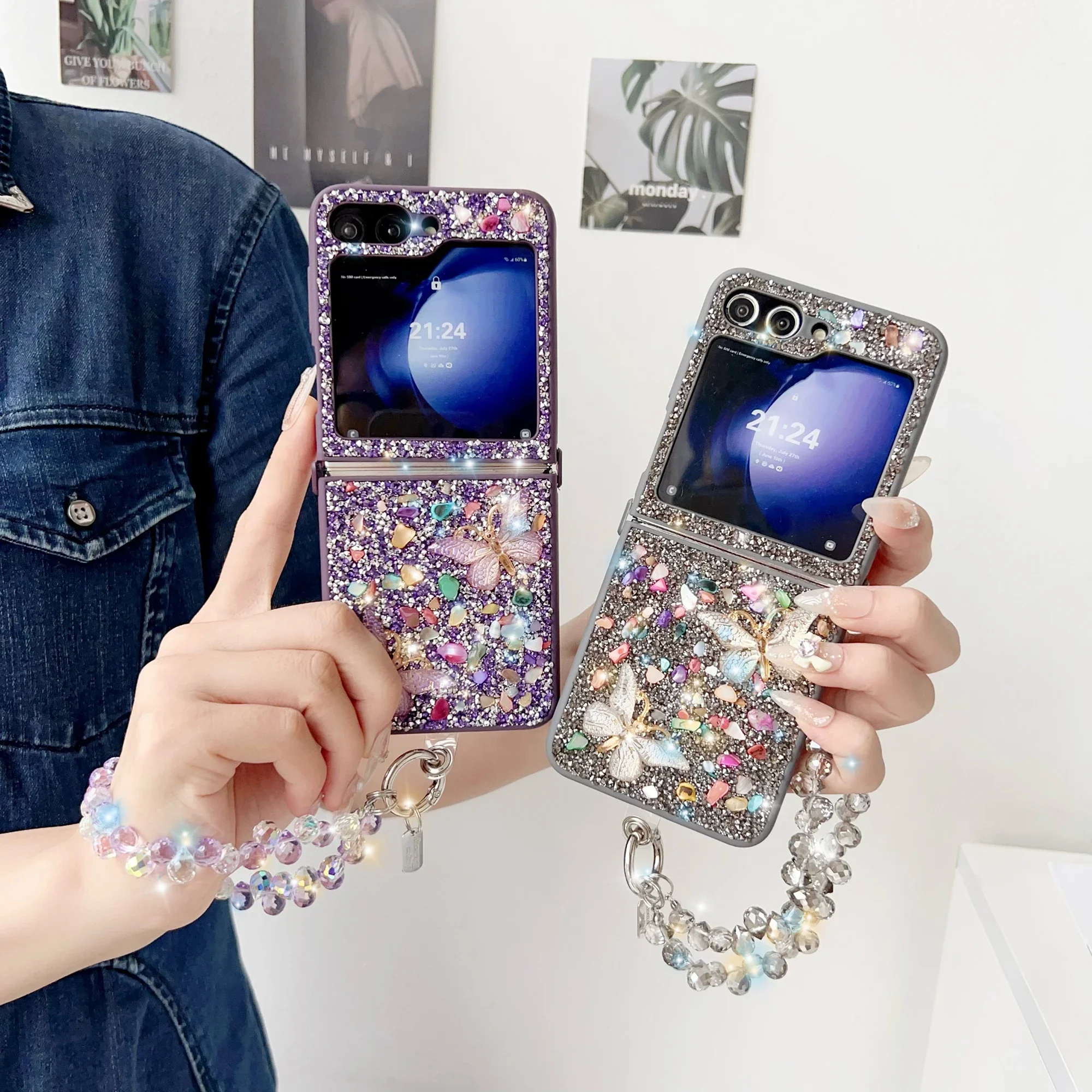 Luxo glitter caso de telefone  - Samsung Galaxy Strap avaliação e preço