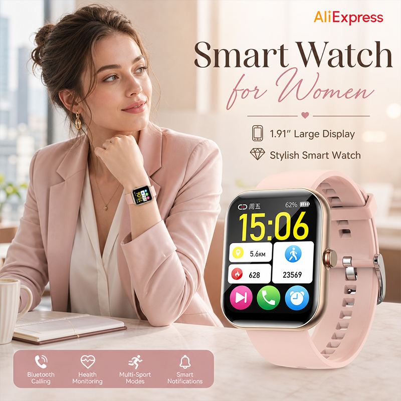 Relógio Inteligente Feminino c - Smartwatch Ladies Watches For Women avaliação e preço