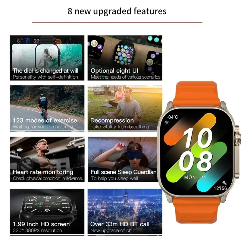 Novo Relógio Série 9 PK HK8 PR - Smartwatch Sports Watches For Women avaliação e preço
