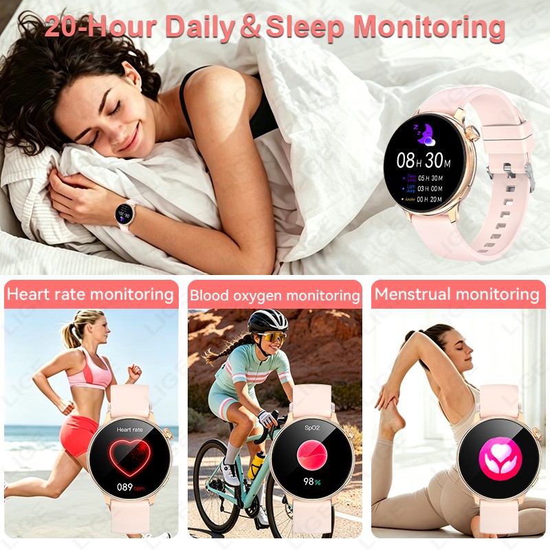 Relógio Inteligente Redondo Es - Smartwatch Stylish Watches For Women avaliação e preço